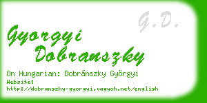 gyorgyi dobranszky business card